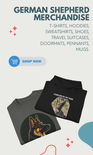 Personalize German Shepherd T-Shirts, Hoodies, Travel Suitcases, Shoes, Coffee Mugs, Sweatshirts, Phone Cases, Doormats, and Pennants.